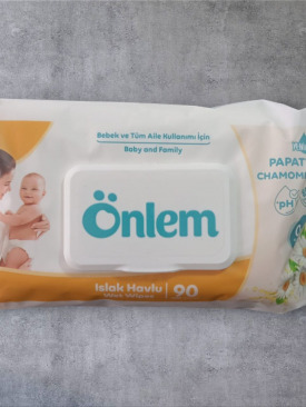 ÖNLEM ISLAK HAVLU PAPATYALI 90 ADET*12 YENILENDI